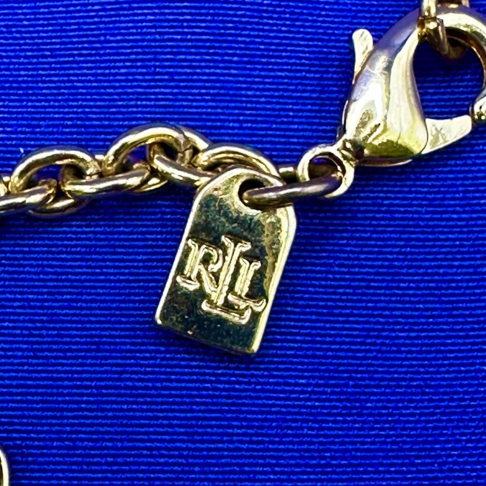 Ralph Lauren Gold-Tone Chain Double Circle Station Necklace - Picture 7 of 10